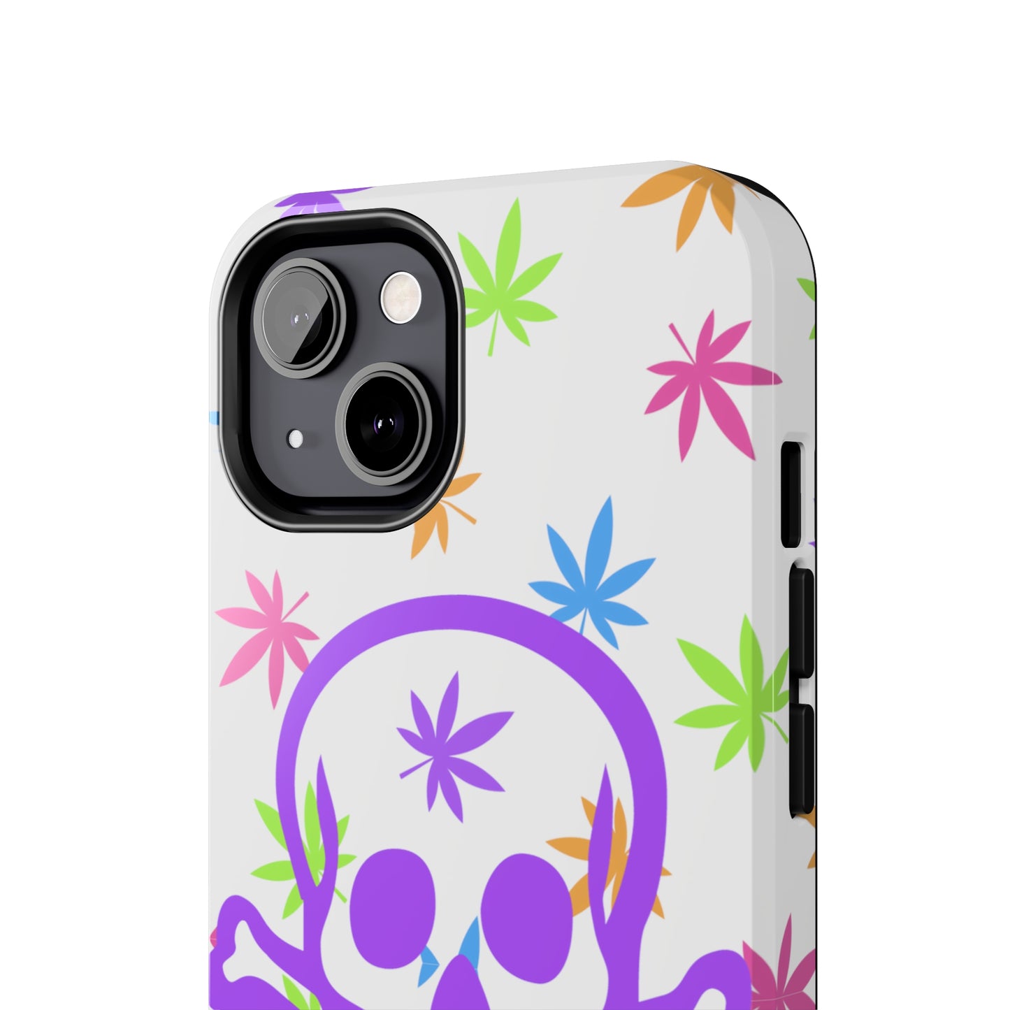 420 skull & crossbones tough phone Cases cannabis and jolly roger colorful phone case perfect 420 gift for stoner