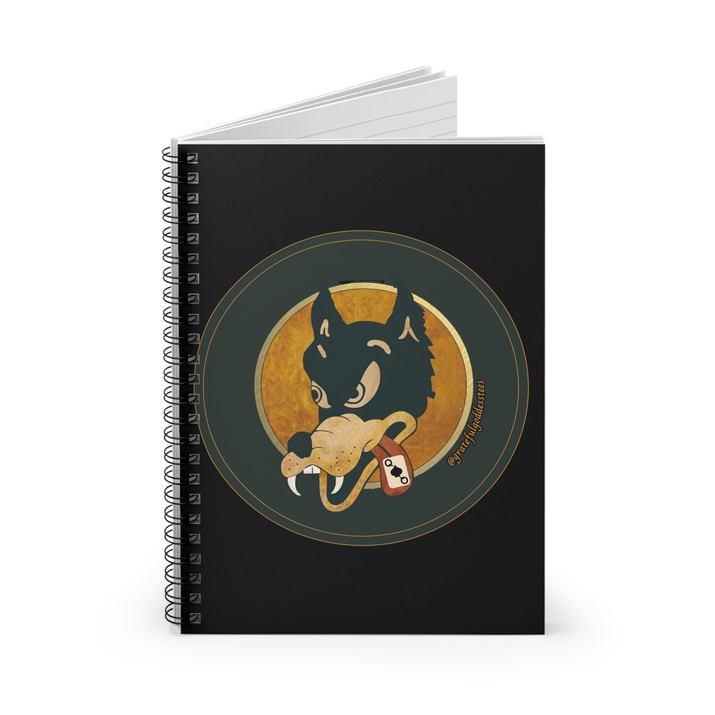 Grateful Dead dire wolf inspired Spiral Notebook