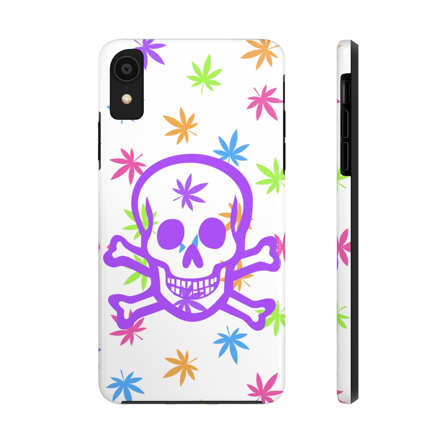 420 skull & crossbones tough phone Cases cannabis and jolly roger colorful phone case perfect 420 gift for stoner