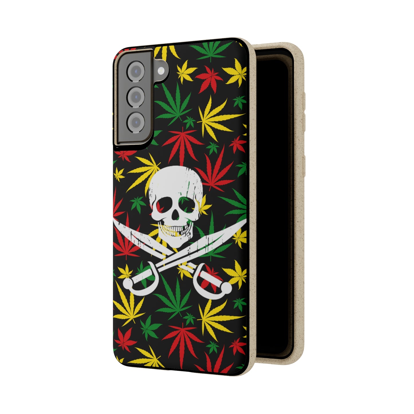 420 cannabis Jolly Roger Buccaneer weed Biodegradable eco friendly phone case