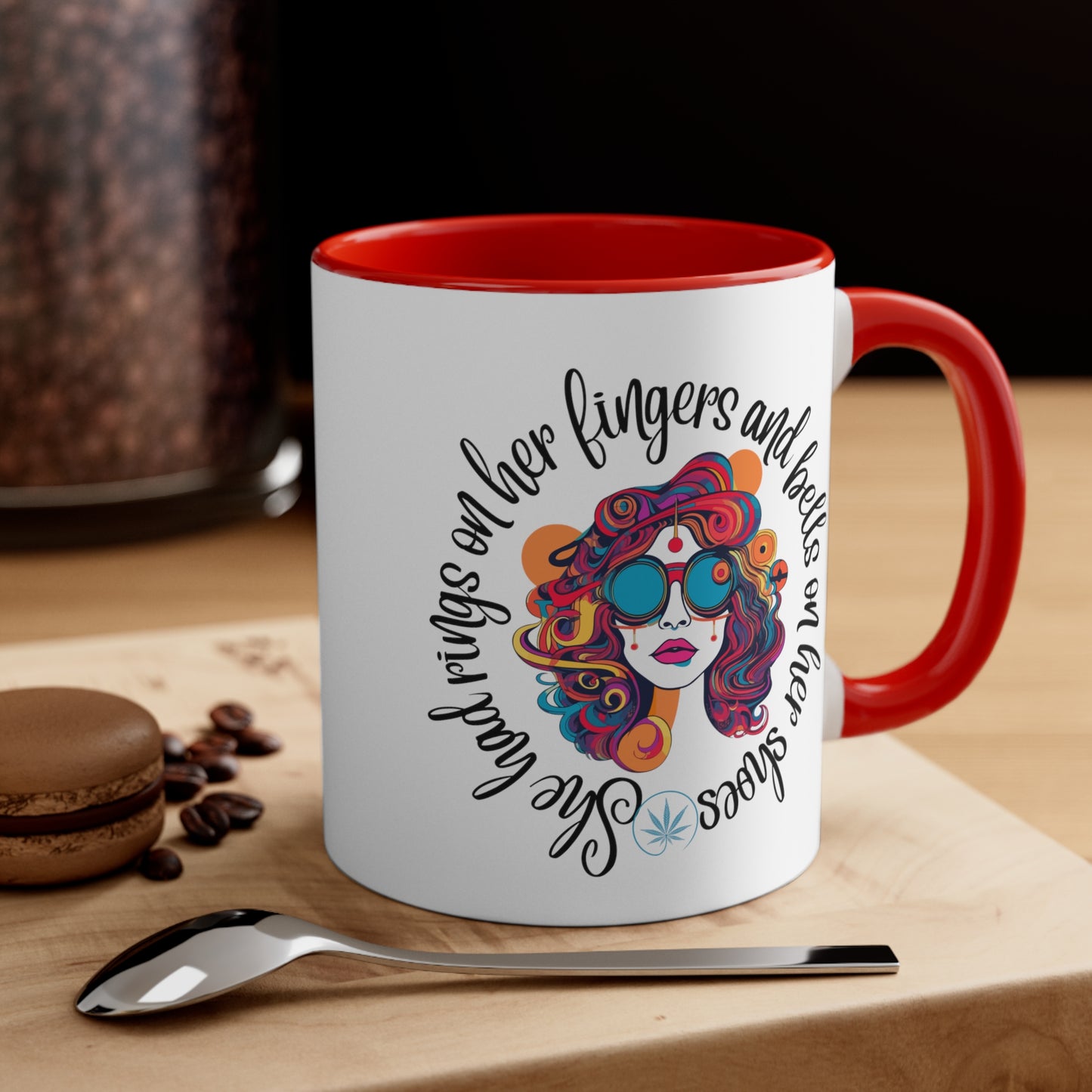 Grateful Dead song lyrics mug scarlet begonias inspired gift for deadheads she had rings on her fingers